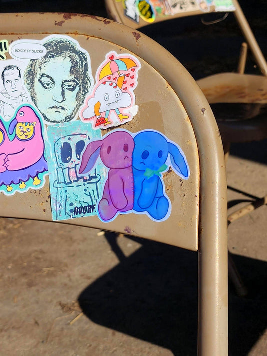 holographic bunny sticker-My Store-rain faerie shop