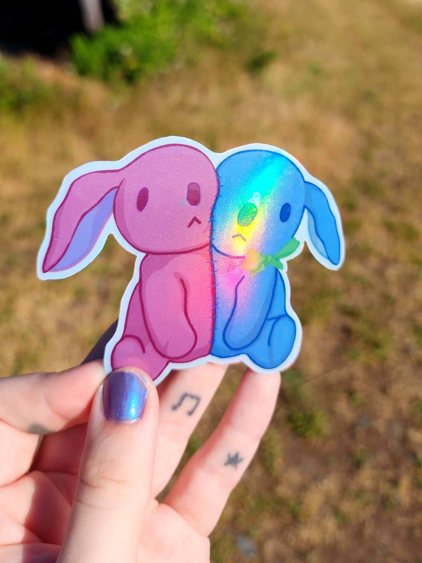 holographic bunny sticker-My Store-rain faerie shop