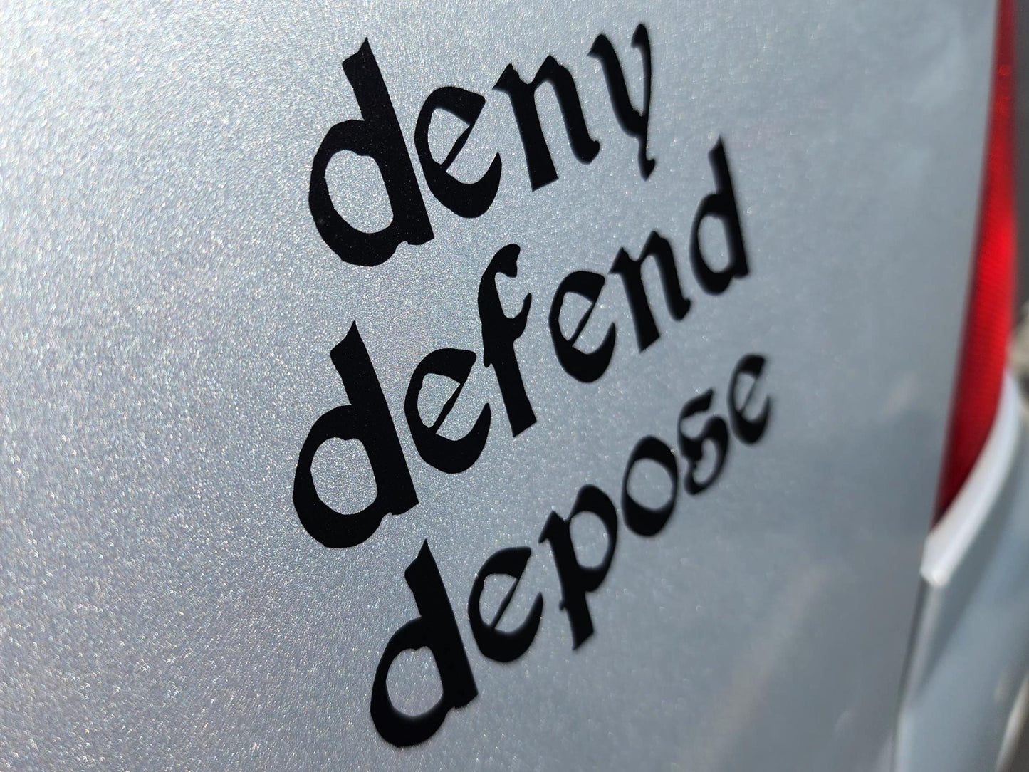 deny defend depose bumper sticker | vinyl decal | permanent waterproof-My Store-rain faerie shop