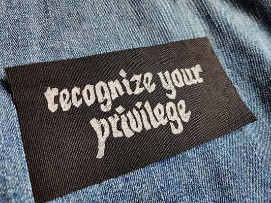 recognize your privilege sew on patch-My Store-rain faerie shop