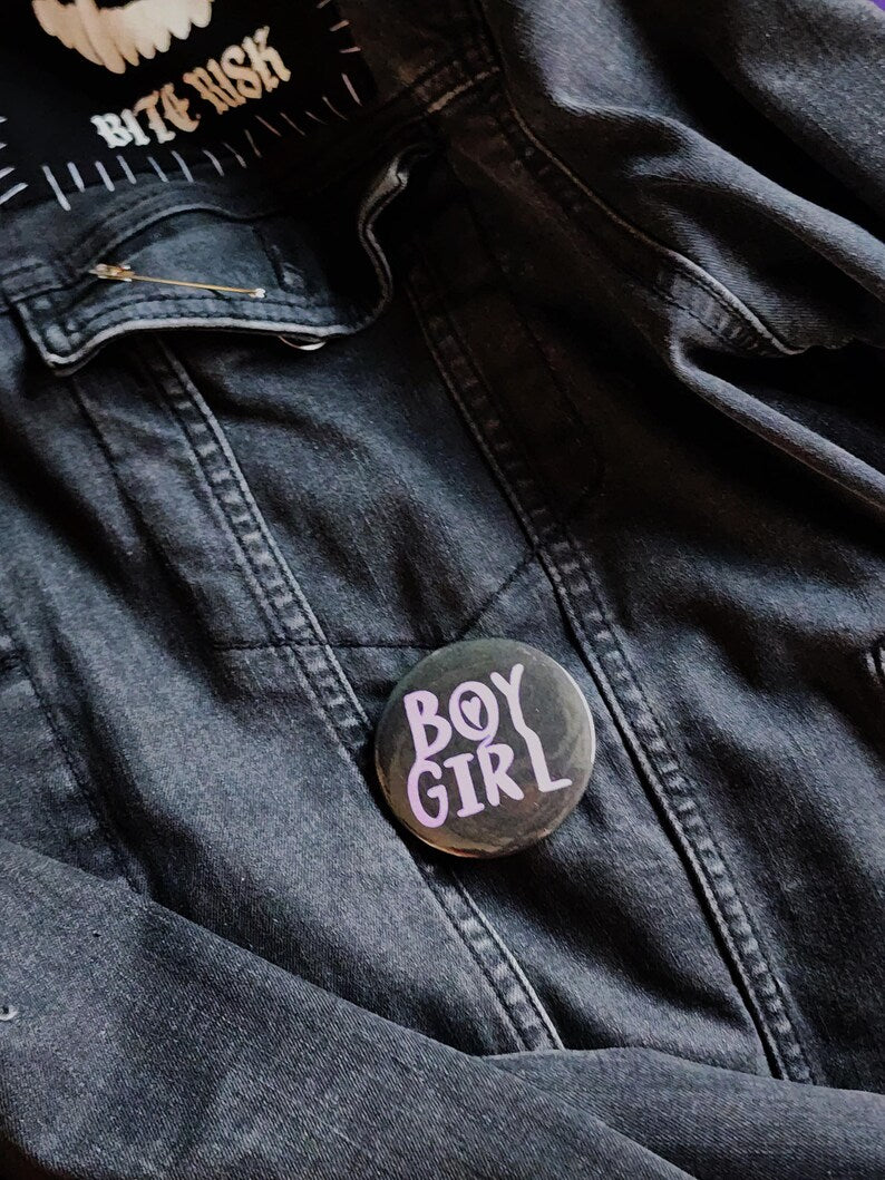 boygirl | pin back buttons | 2.25"-rain faerie shop-rain faerie shop