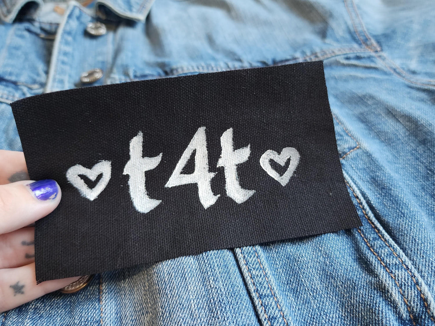 t4t trans sew on patch | lgbtq patch-My Store-rain faerie shop