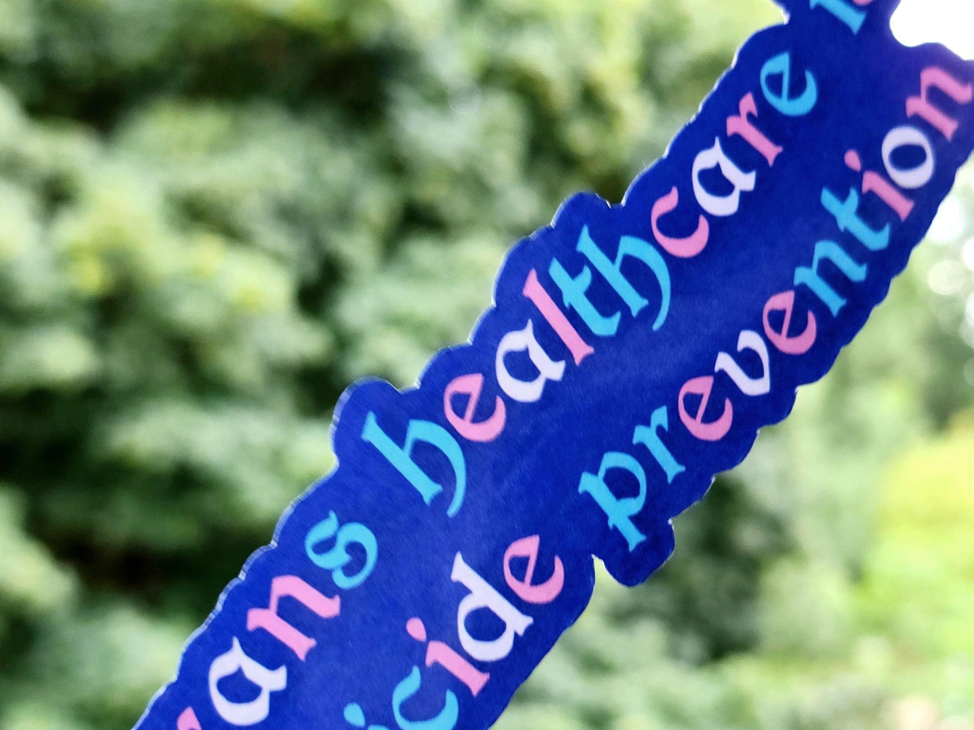 trans healthcare is suicide prevention sticker-My Store-rain faerie shop