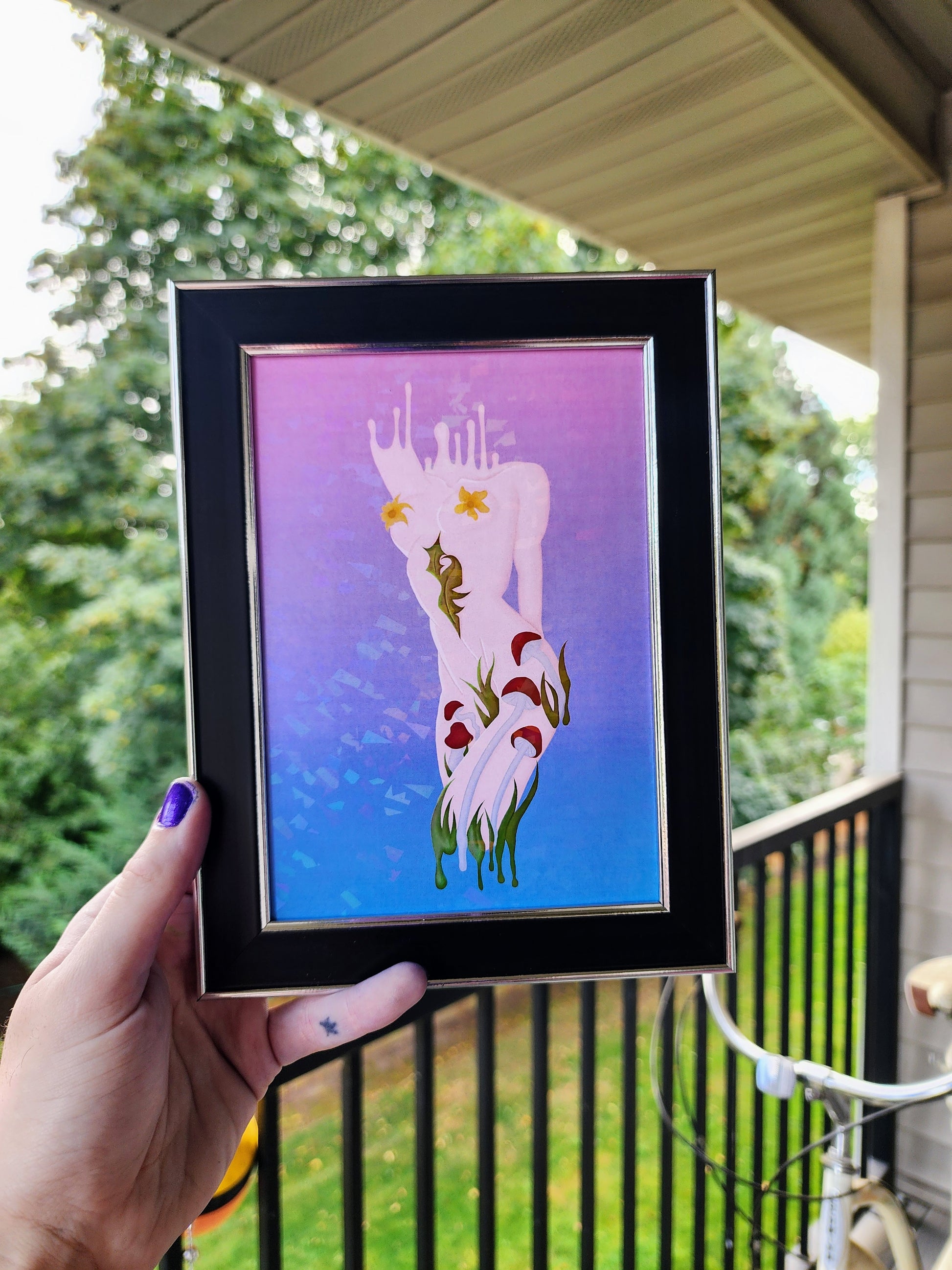 secret garden print | 5 x 7" | framed-rain faerie shop-rain faerie shop