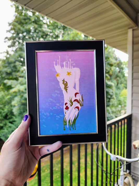 secret garden print | 5 x 7" | framed-rain faerie shop-rain faerie shop