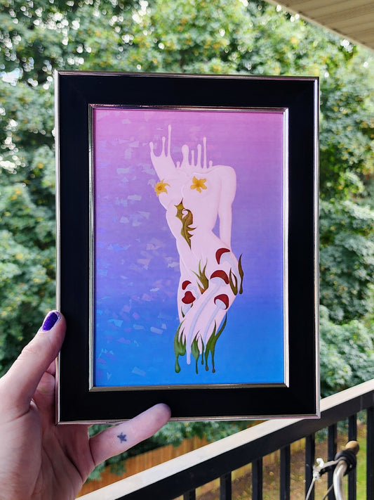 secret garden print | 5 x 7" | framed-rain faerie shop-rain faerie shop