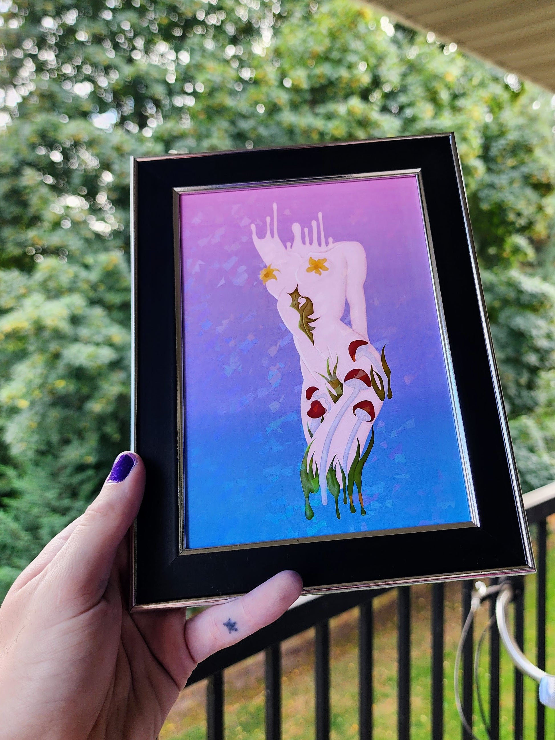secret garden print | 5 x 7" | framed-rain faerie shop-rain faerie shop