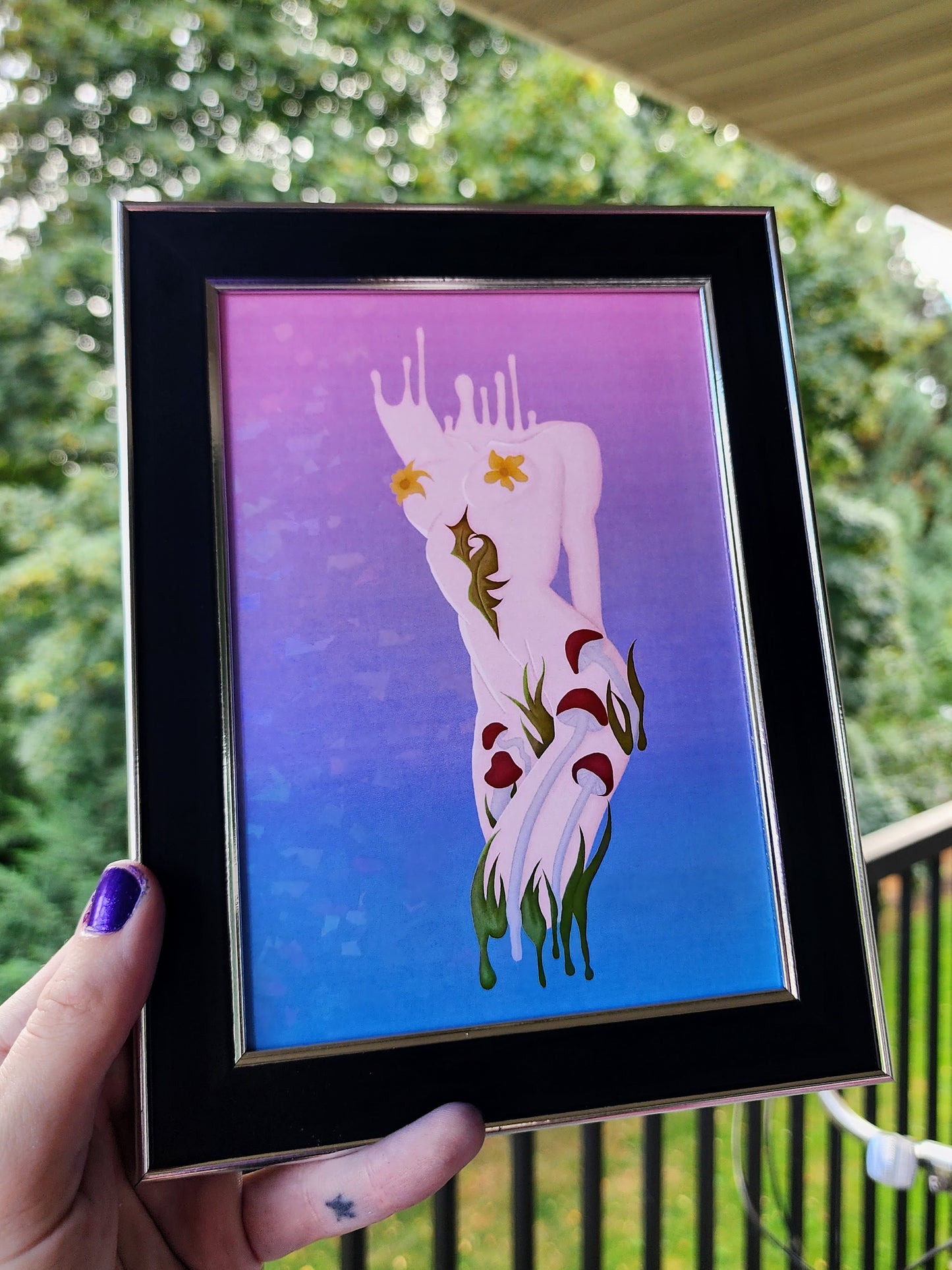 secret garden print | 5 x 7" | framed-rain faerie shop-rain faerie shop