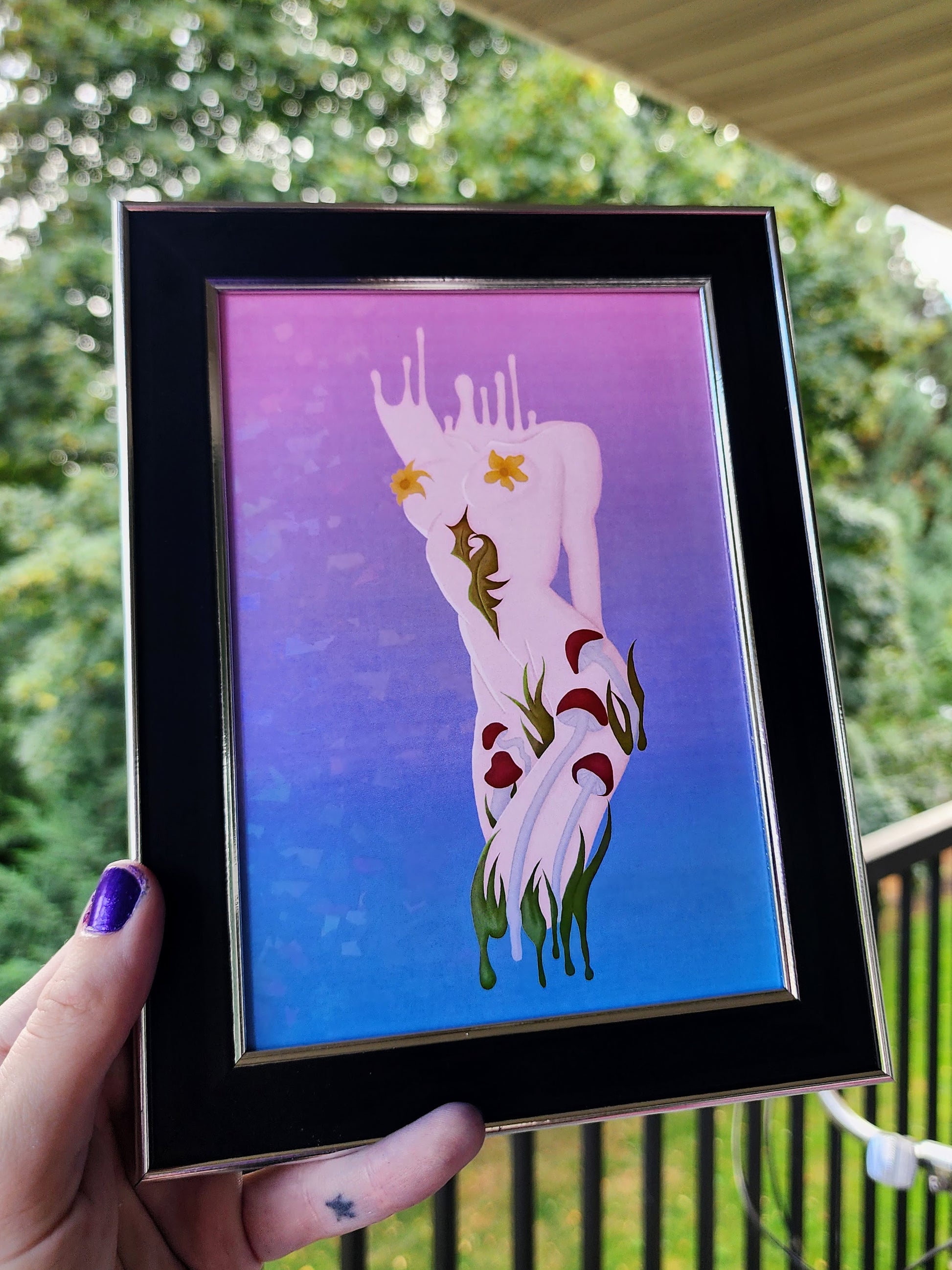 secret garden print | 5 x 7" | framed-rain faerie shop-rain faerie shop