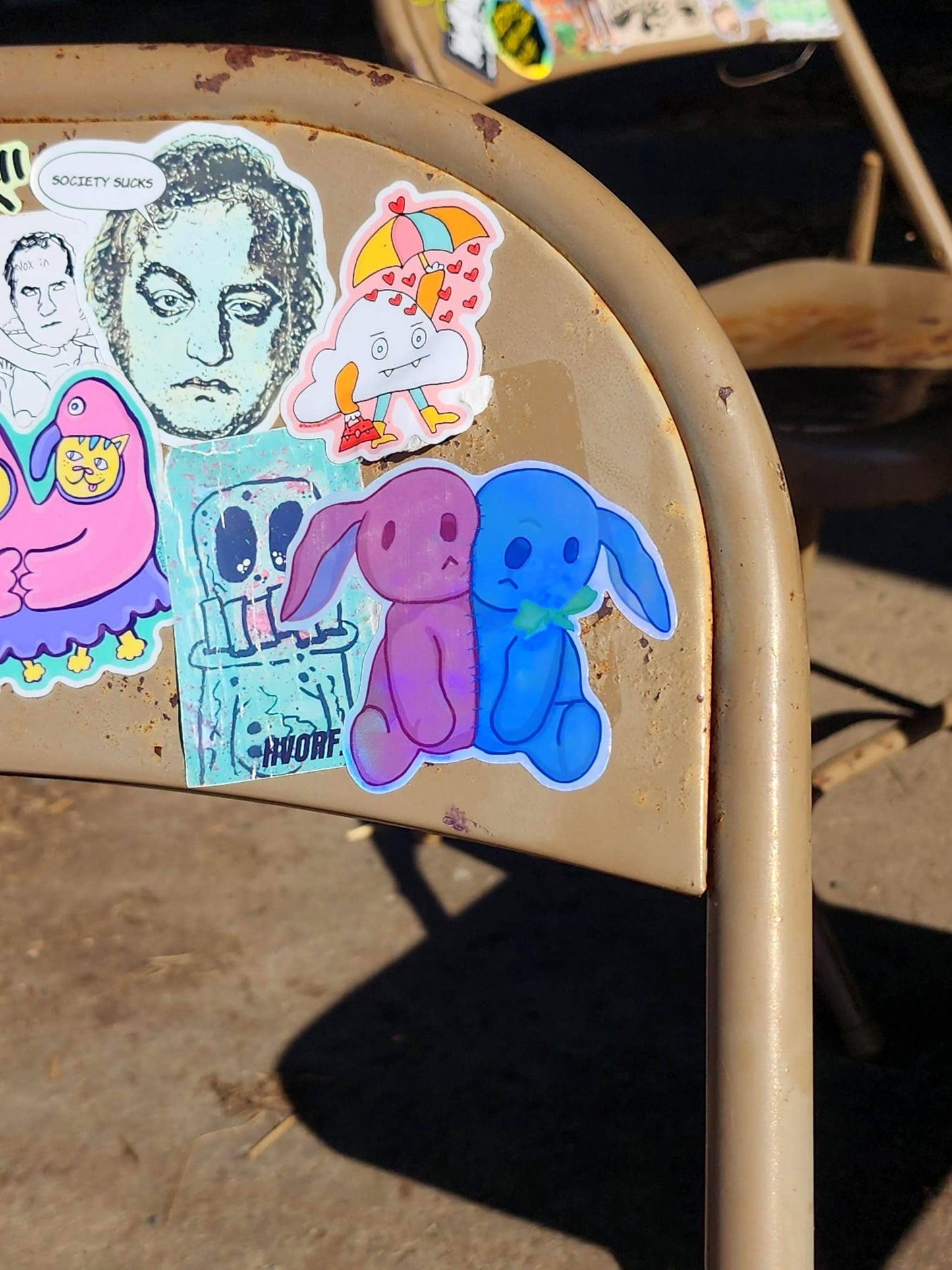 holographic bunny sticker-My Store-rain faerie shop