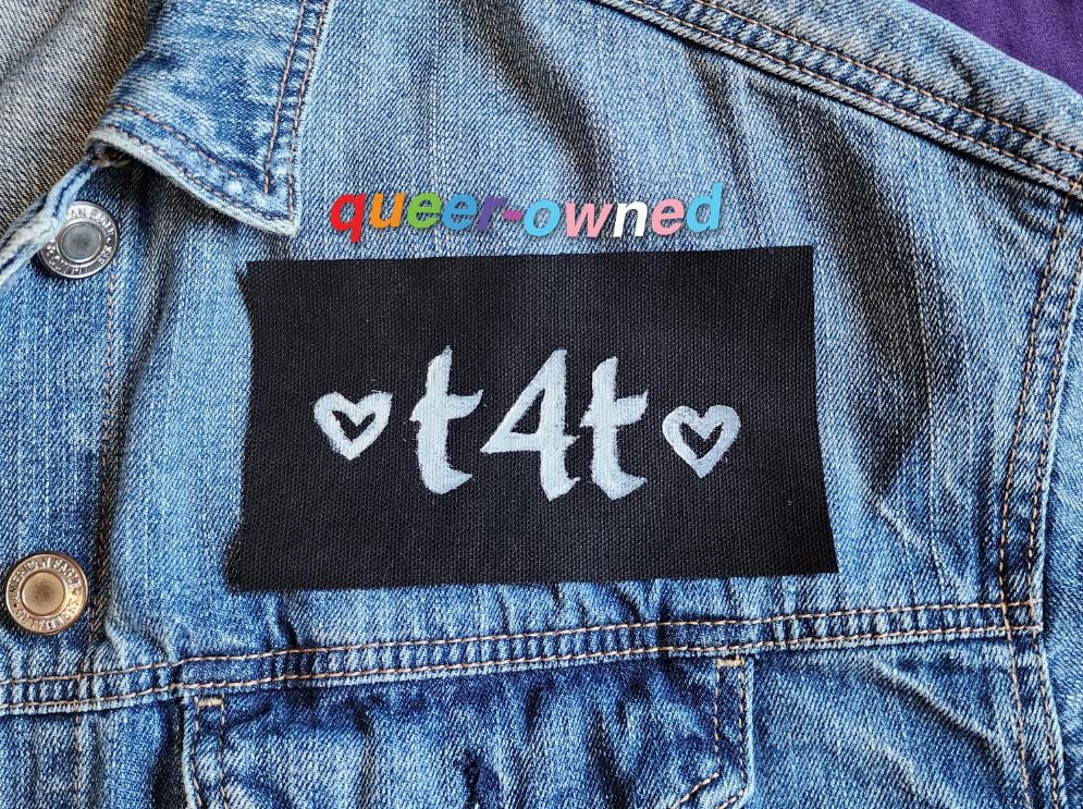 t4t trans sew on patch | lgbtq patch-My Store-rain faerie shop
