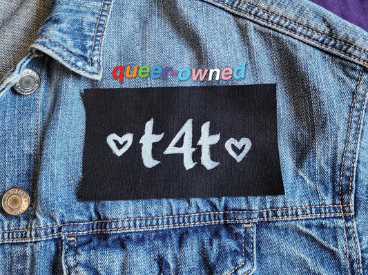 t4t trans sew on patch | lgbtq patch-My Store-rain faerie shop