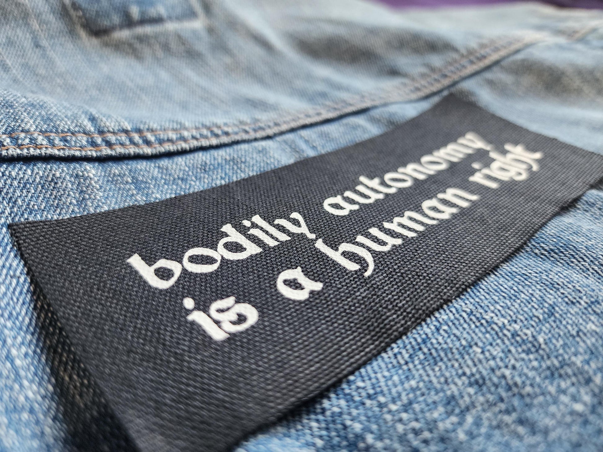 bodily autonomy is a human right sew on patch | activist patch | diy punk fashion accessory-My Store-rain faerie shop