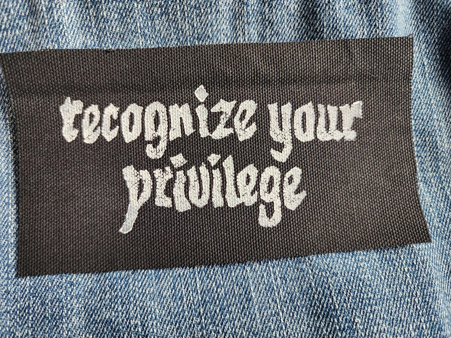 recognize your privilege sew on patch-My Store-rain faerie shop