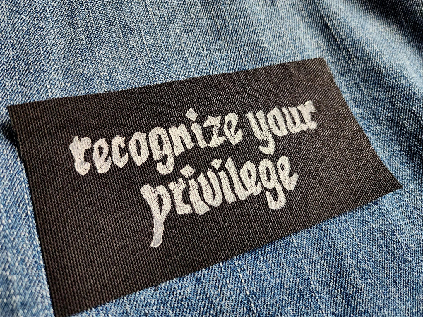 recognize your privilege sew on patch-My Store-rain faerie shop