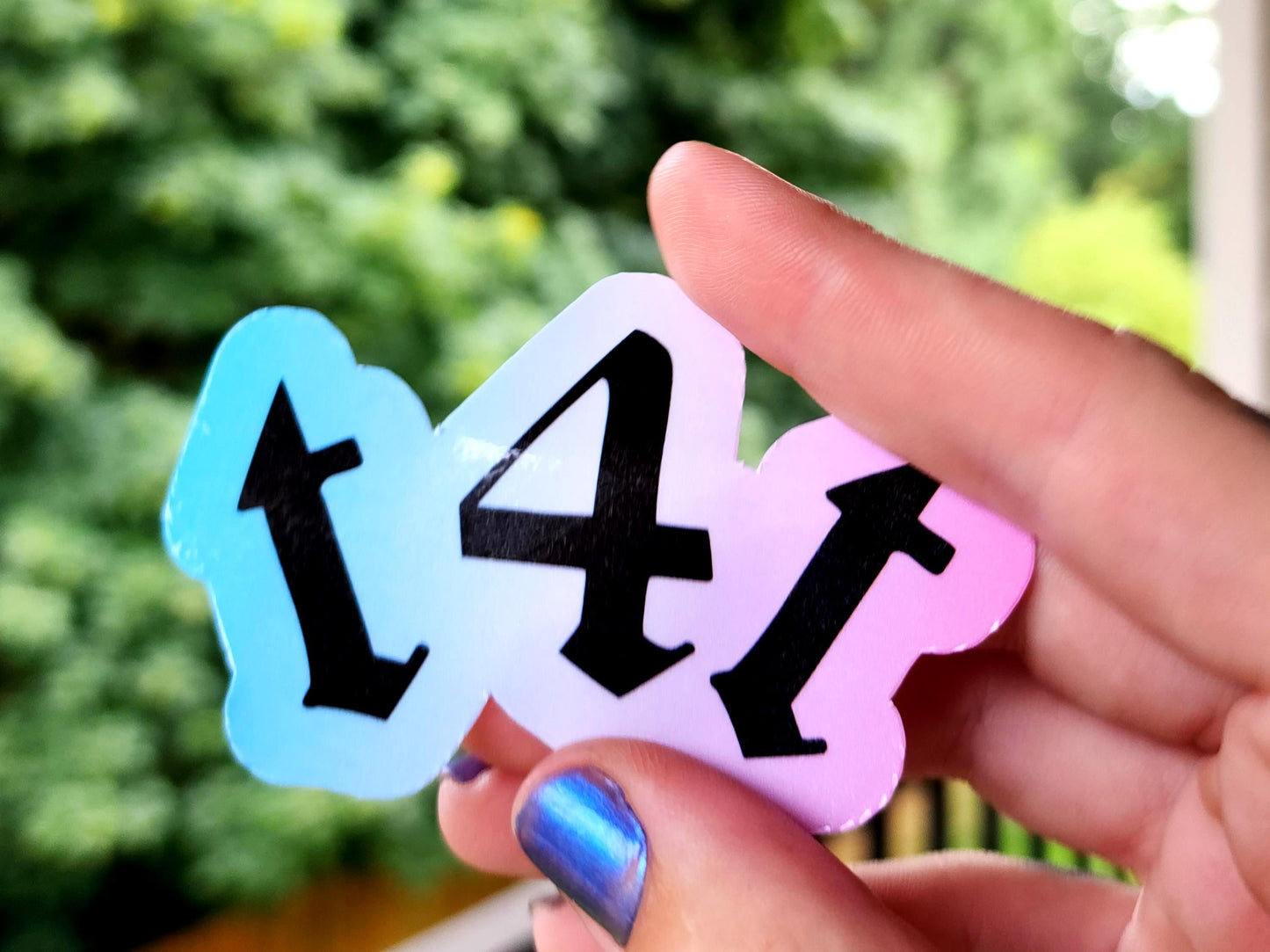 t4t trans sticker | waterproof weatherproof sticker-My Store-rain faerie shop