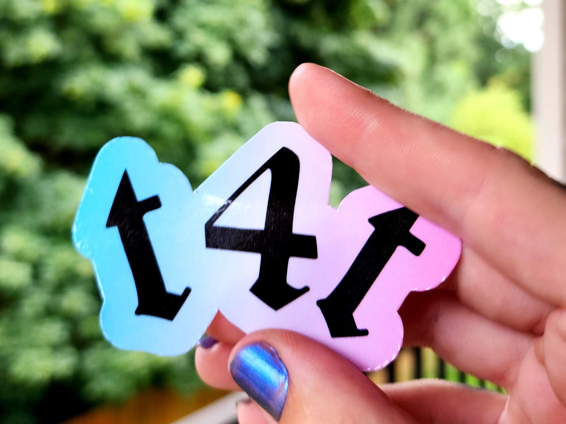 t4t trans sticker | waterproof weatherproof sticker-My Store-rain faerie shop