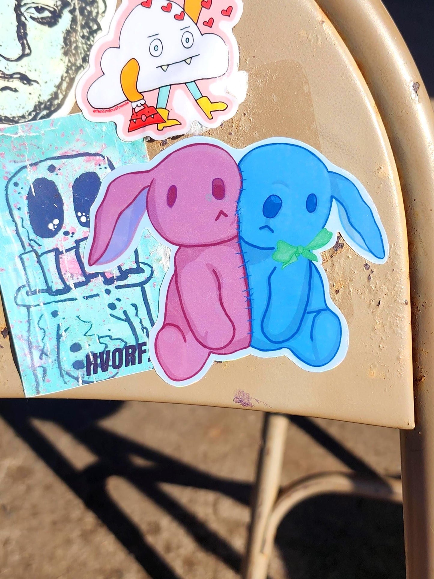 holographic bunny sticker-My Store-rain faerie shop