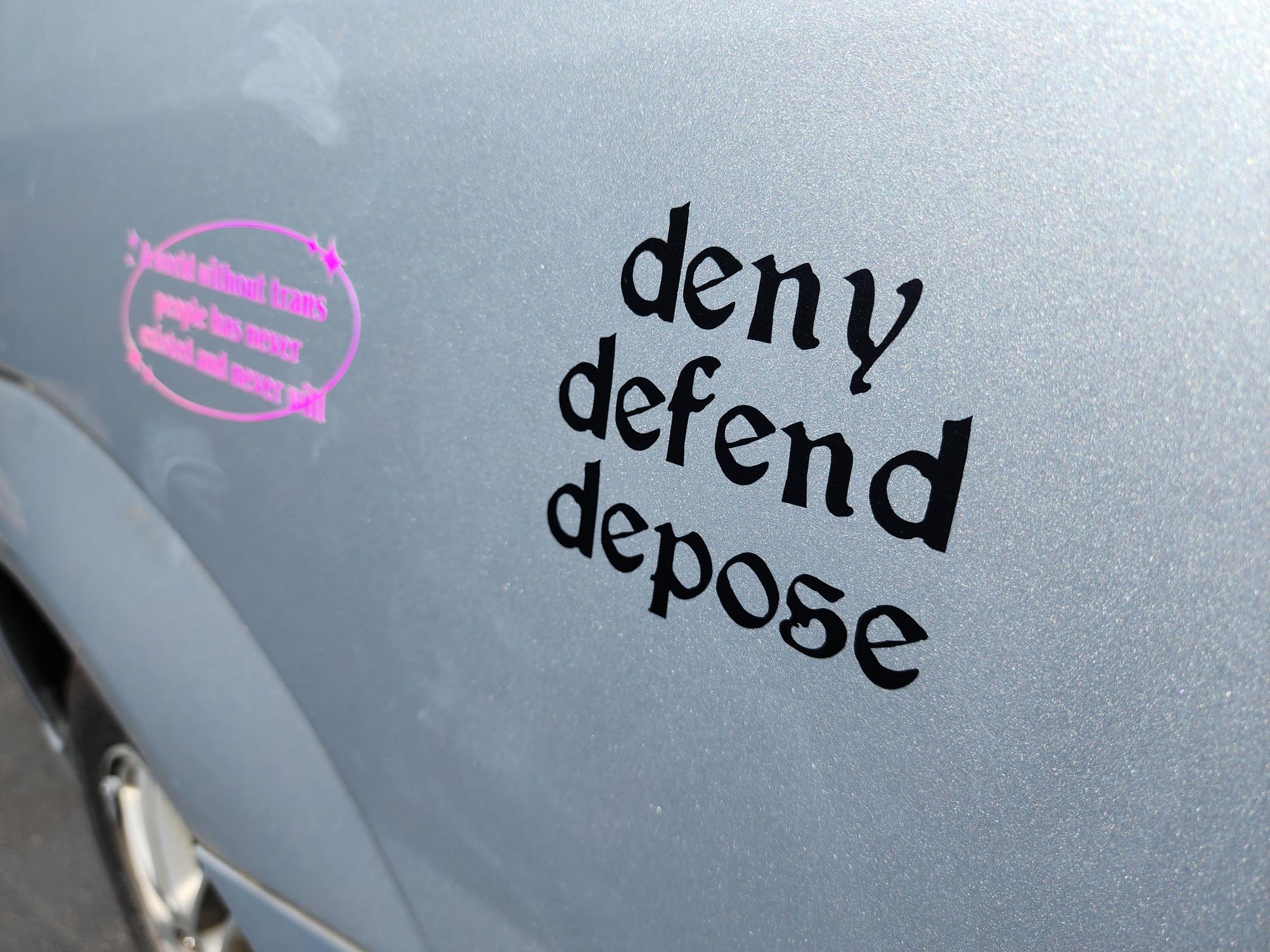 deny defend depose bumper sticker | vinyl decal | permanent waterproof-My Store-rain faerie shop