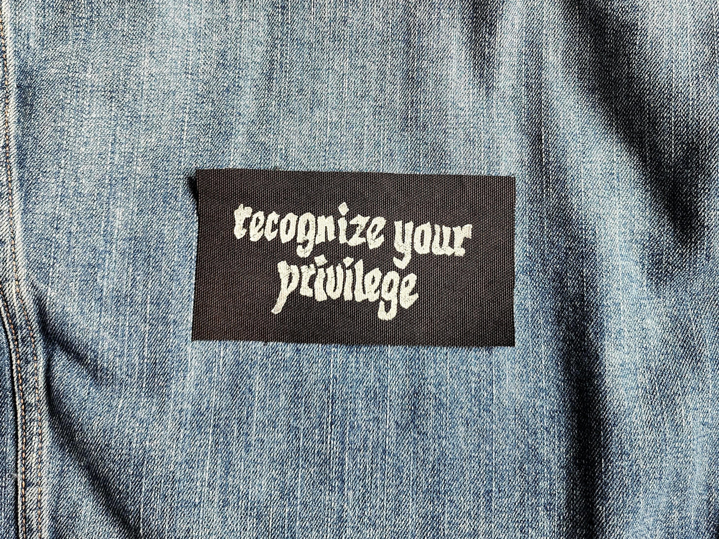 recognize your privilege sew on patch-My Store-rain faerie shop