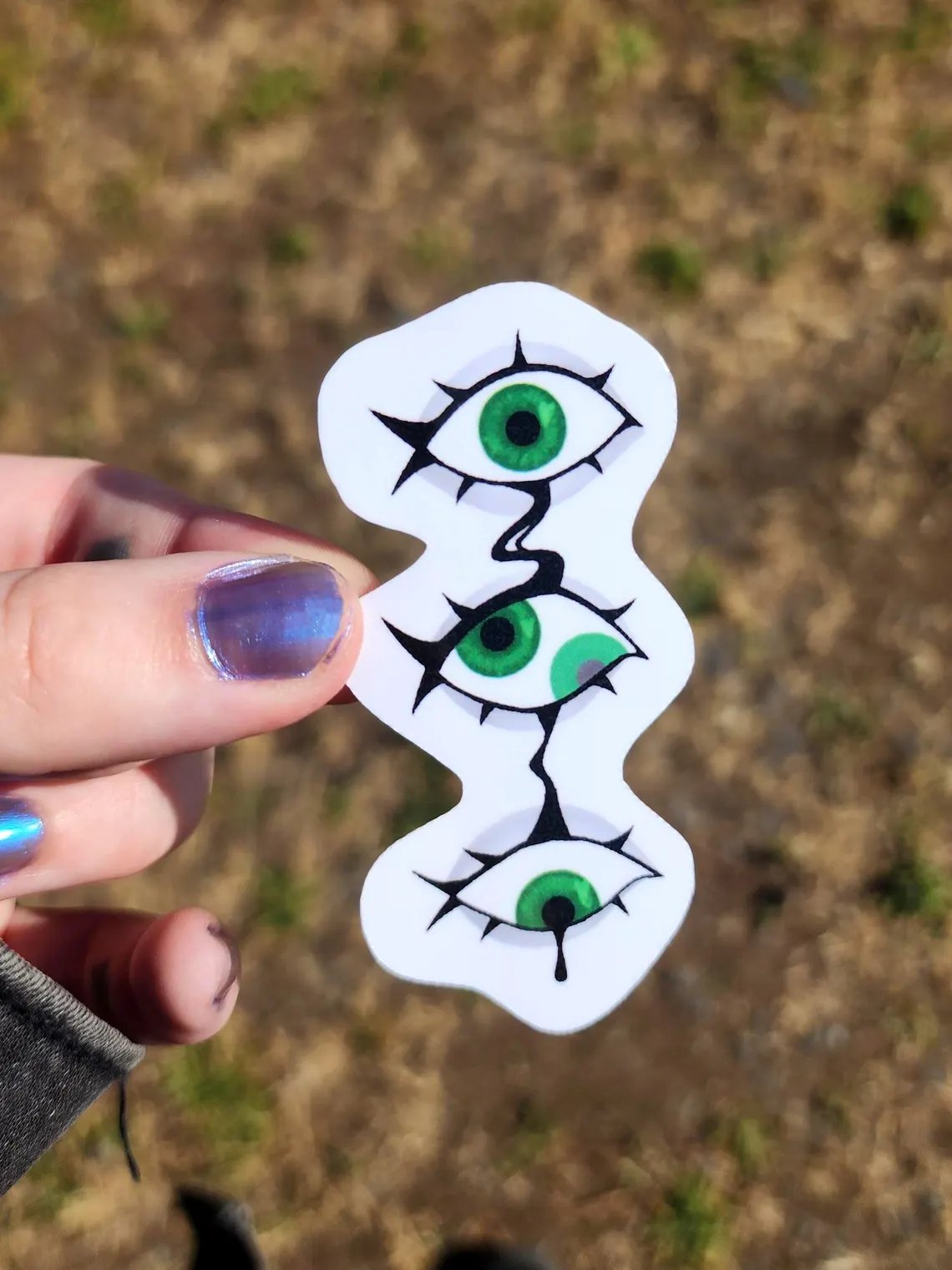 dripping eyes sticker set | waterproof | illustrative art | trippy-rain faerie shop-rain faerie shop
