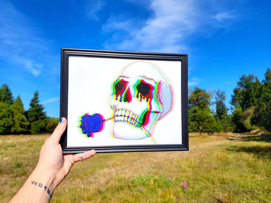 rose in the ruins print | 8.5 x 11" | framed-rain faerie shop-rain faerie shop