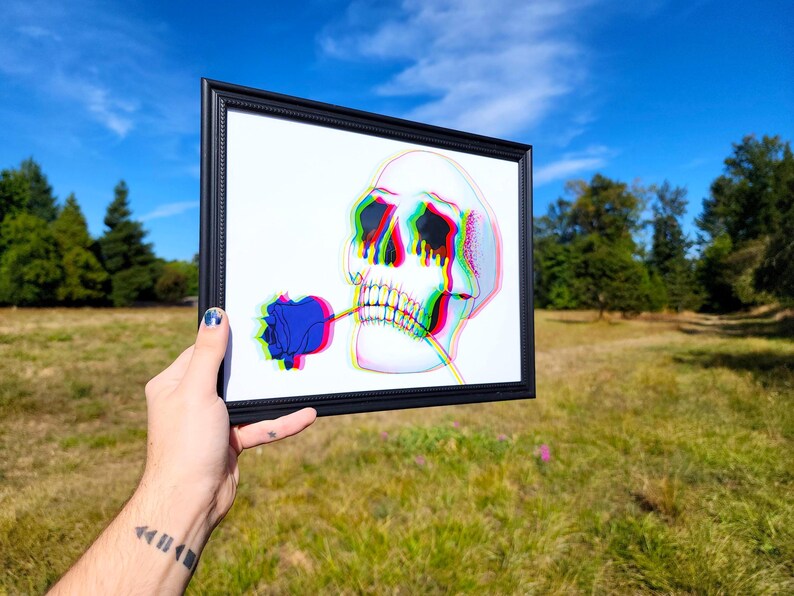 rose in the ruins print | 8.5 x 11" | framed-rain faerie shop-rain faerie shop