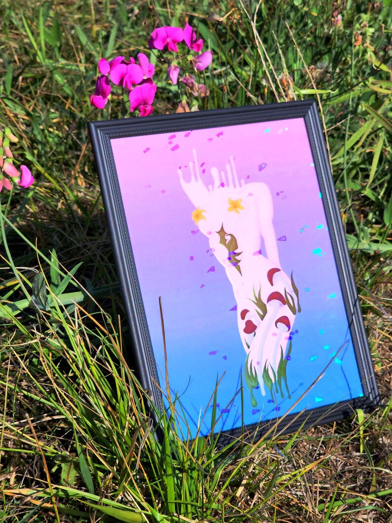 secret garden print | 8.5 x 11" | framed-rain faerie shop-rain faerie shop