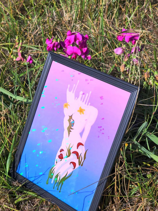 secret garden print | 8.5 x 11" | framed-rain faerie shop-rain faerie shop