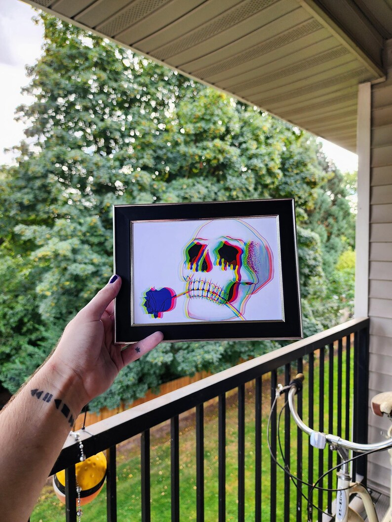 rose in the ruins print | 5 x 7" | framed-rain faerie shop-rain faerie shop