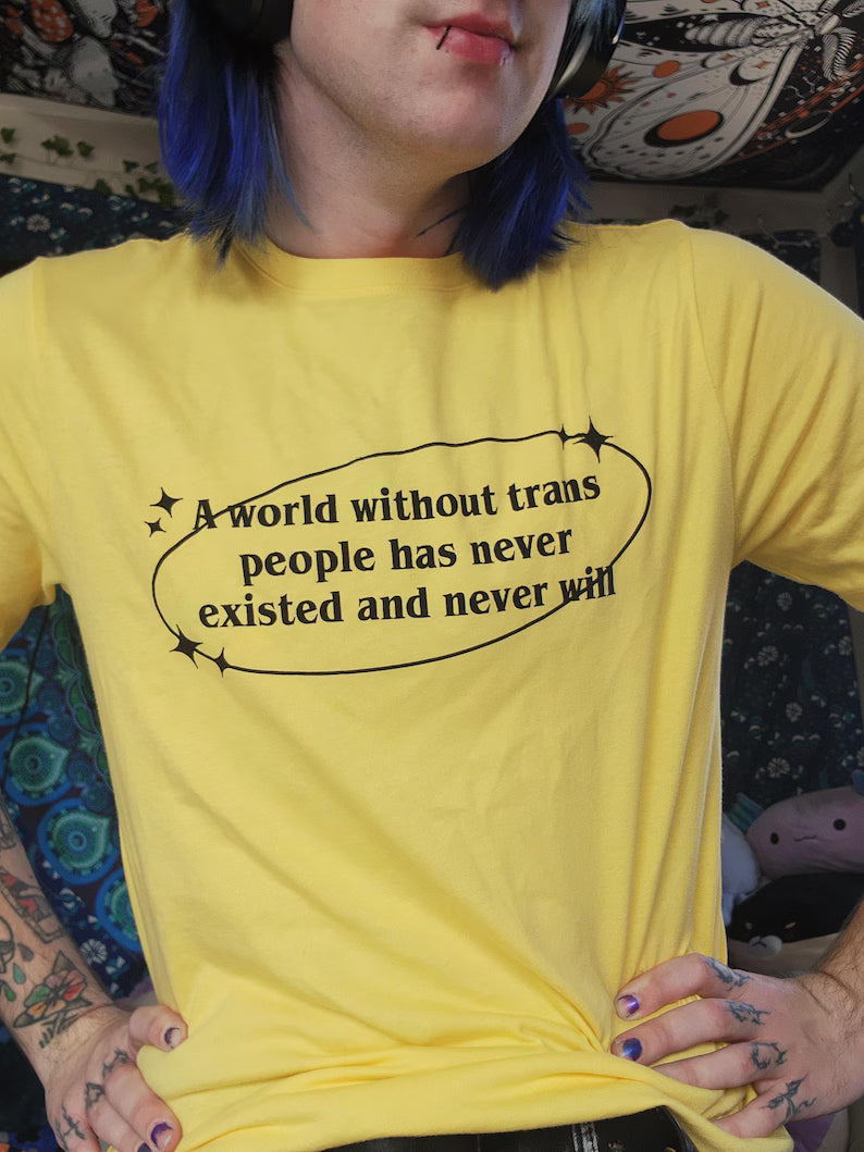 a world without trans people shirt
