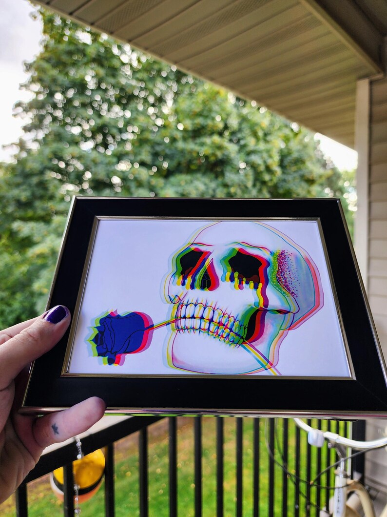 rose in the ruins print | 5 x 7" | framed-rain faerie shop-rain faerie shop