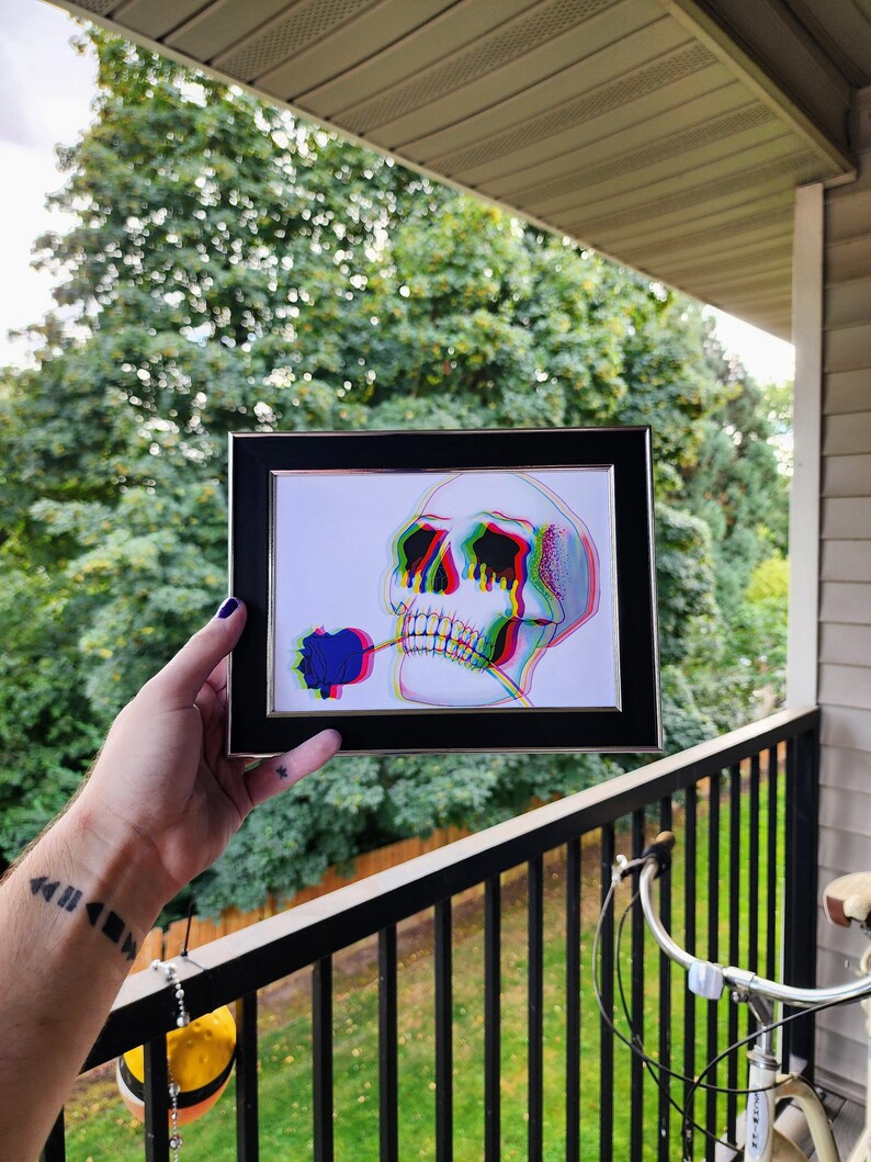 rose in the ruins print | 5 x 7" | framed-rain faerie shop-rain faerie shop