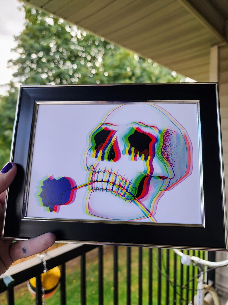 rose in the ruins print | 5 x 7" | framed-rain faerie shop-rain faerie shop