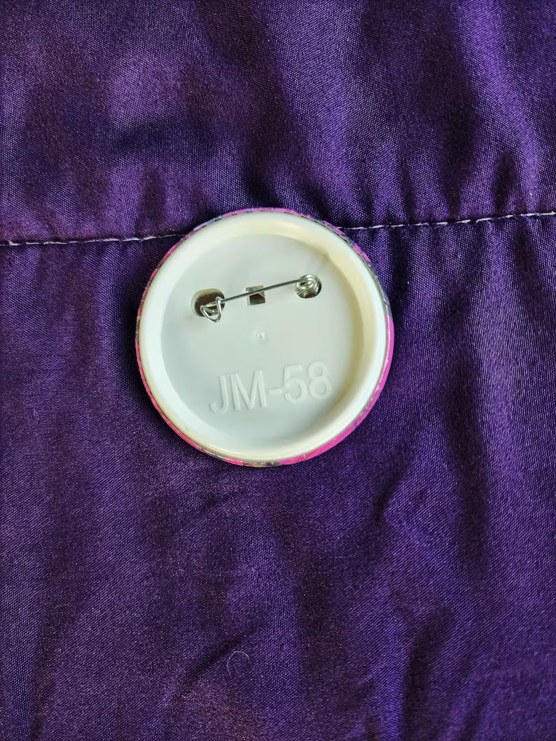 be afraid and do it anyway | pin back buttons | 2.25" | flowers photography