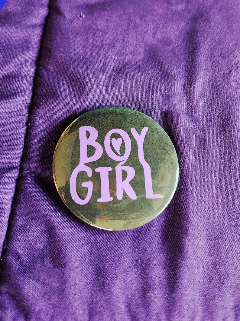 boygirl | pin back buttons | 2.25"-rain faerie shop-rain faerie shop