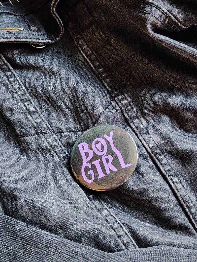 boygirl | pin back buttons | 2.25"-rain faerie shop-rain faerie shop