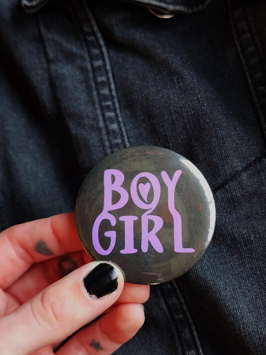 boygirl | pin back buttons | 2.25"-rain faerie shop-rain faerie shop