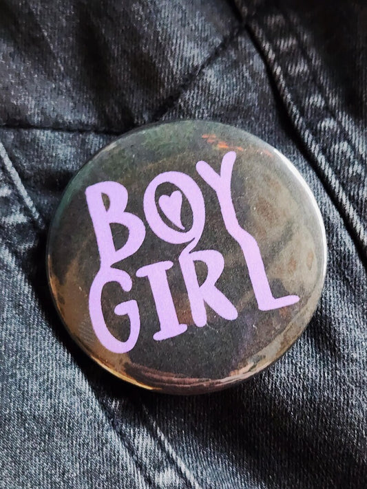 boygirl | pin back buttons | 2.25"-rain faerie shop-rain faerie shop